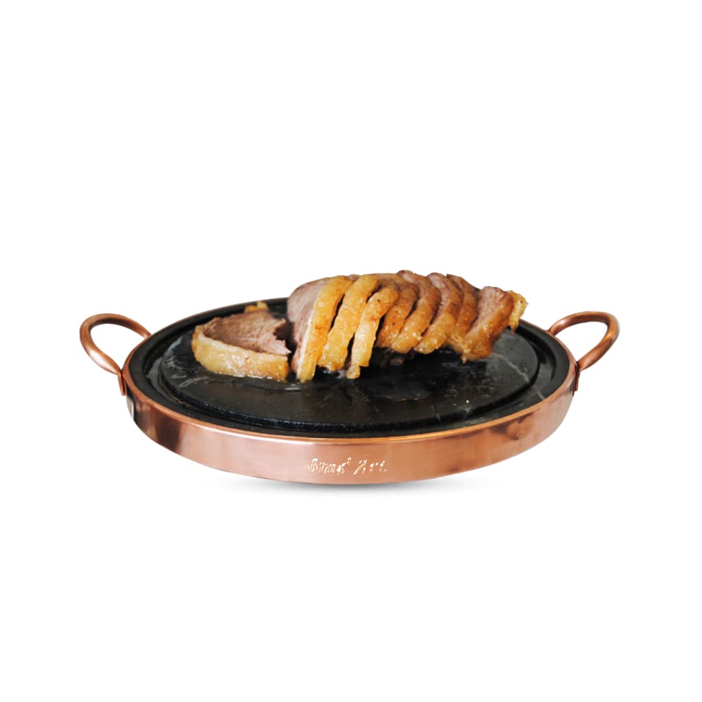Chapa De Pedra 23 cm Pequena Para Assar Carne Sem bagunça