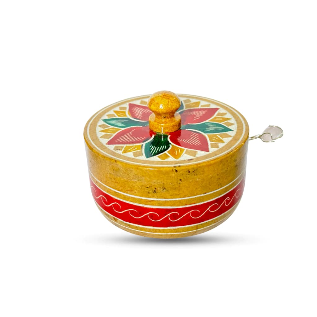 Pimenteira Saleiro De Pedra Sabão Decorada