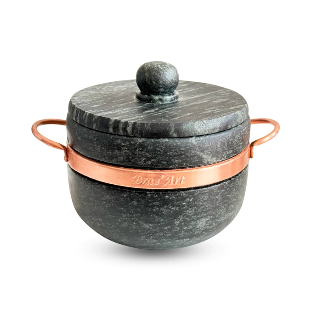 Panela De Pedra Sabão Caldeirão Alta 4 litros