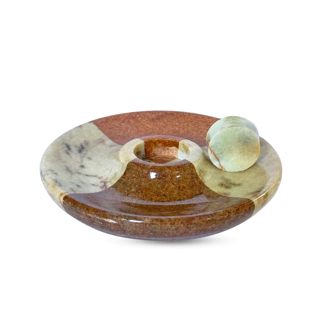 Castiçal Pires Colorido de Pedra sabão