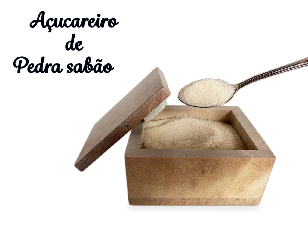 Açucareiro De Pedra Sabão Natural Versátil e Elegante