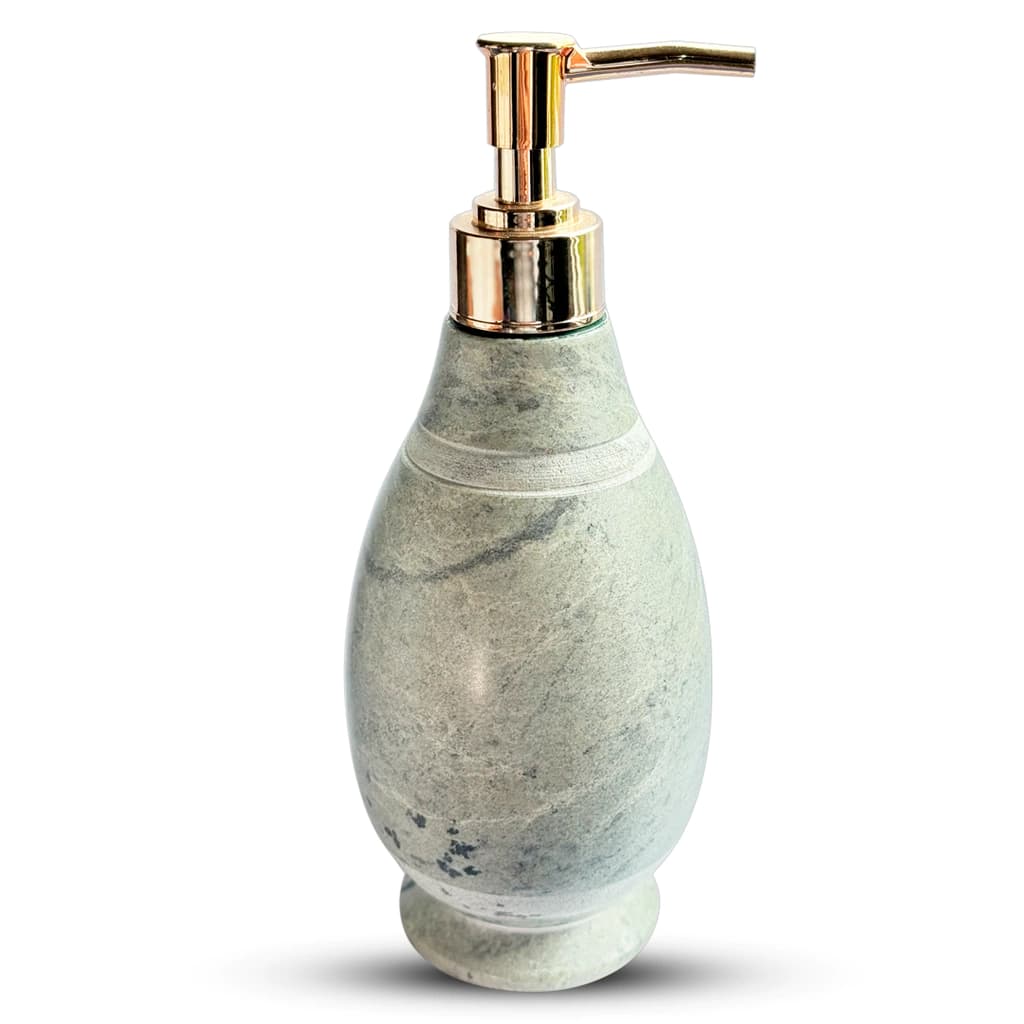 Saboneteira Redonda Natural Para Sabão Liquido De pedra sabão