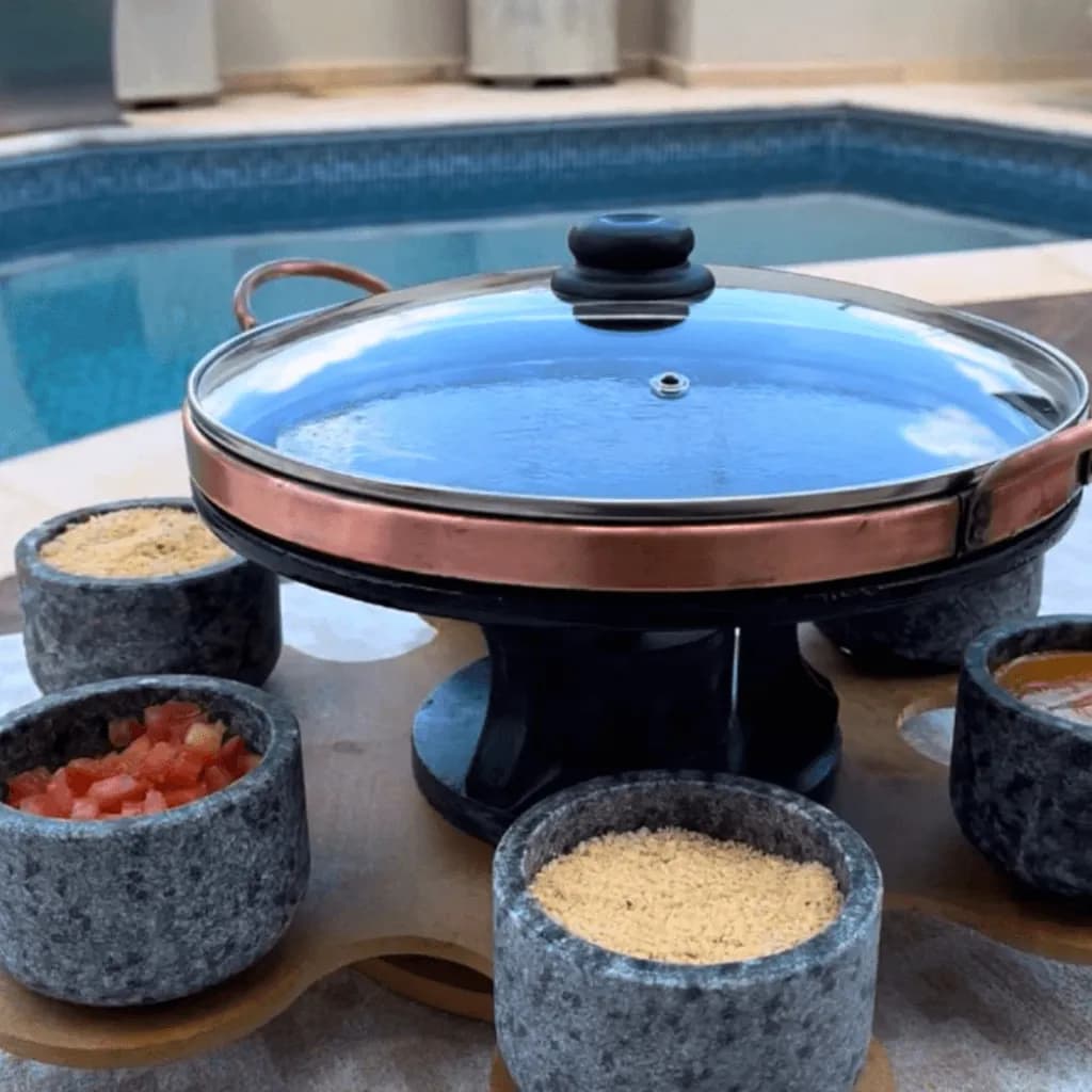 Chapa Giratória Artesanal em Pedra Sabão