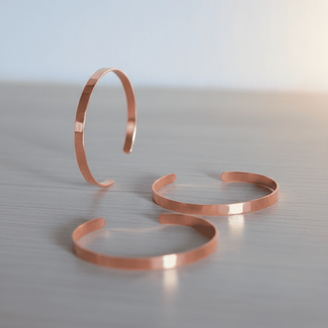 KIT 3 PULSEIRAS DE COBRE PURO LINEA - 16% OFF