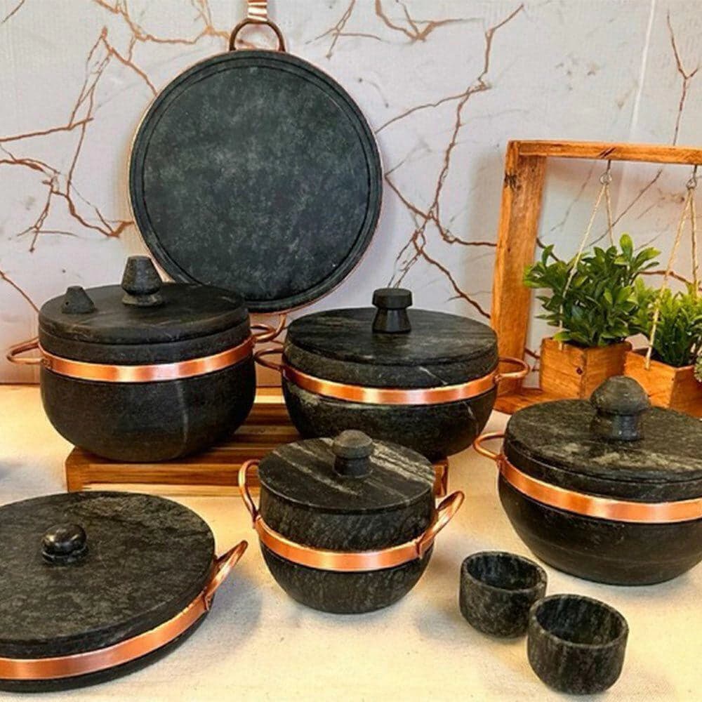 Kit Tradição Mineira 8 Peças em Pedra Sabão